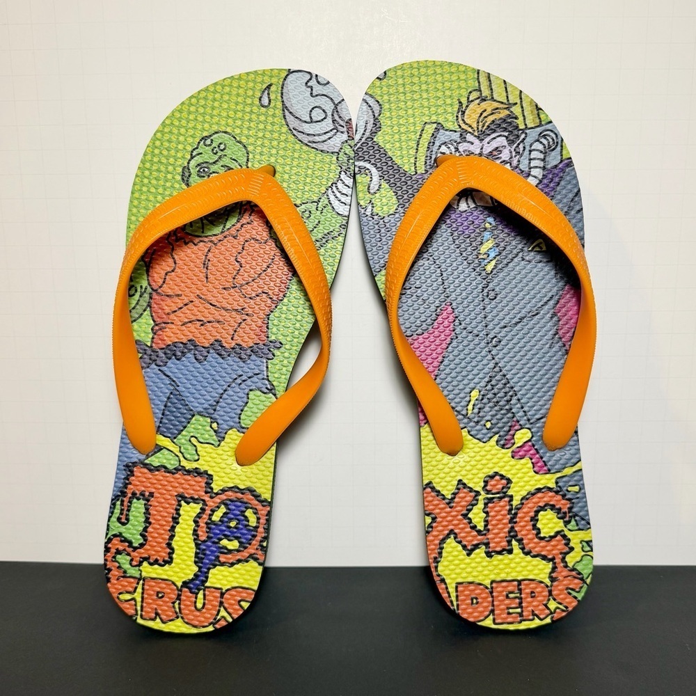Mens Big Herc x TOXIC CRUSADERS Flip Flop Sandals 1 of 100 / Size 12 - Picture 5 of 8